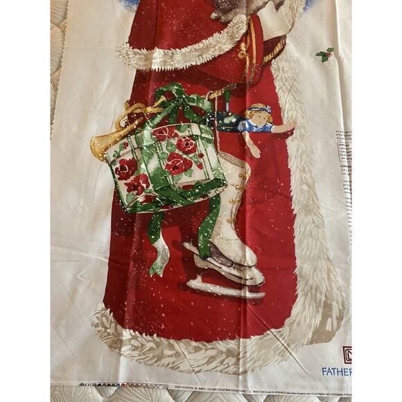 Daisy Kingdom Fabric Father Christmas Door Panel Large New Uncut 59"x35" - Picture 5 of 10